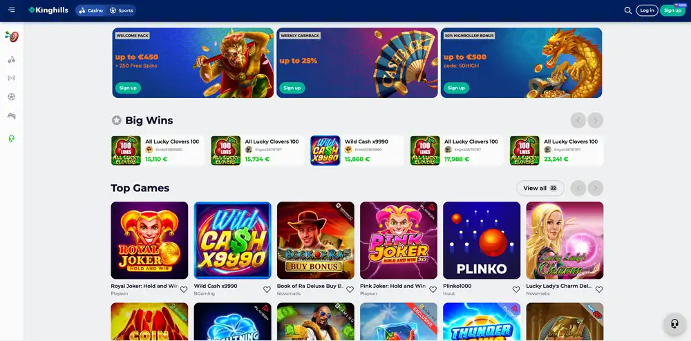 kinghills online casino uk